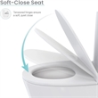 CRO Decor  One Piece Extended Dual Flush Freestanding Toilet White