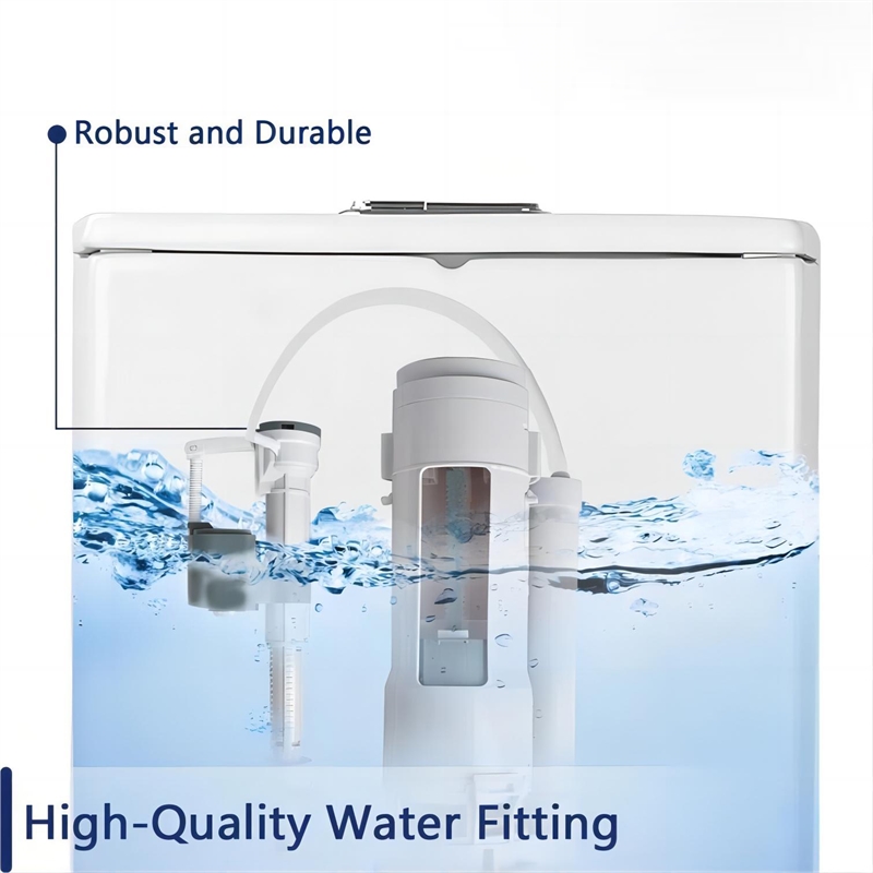 CRO Decor  One Piece Extended Dual Flush Freestanding Toilet White