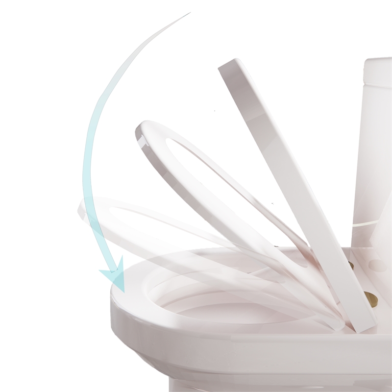 CRO Decor  One-Piece Dual Flush Free-Standing Toilet White