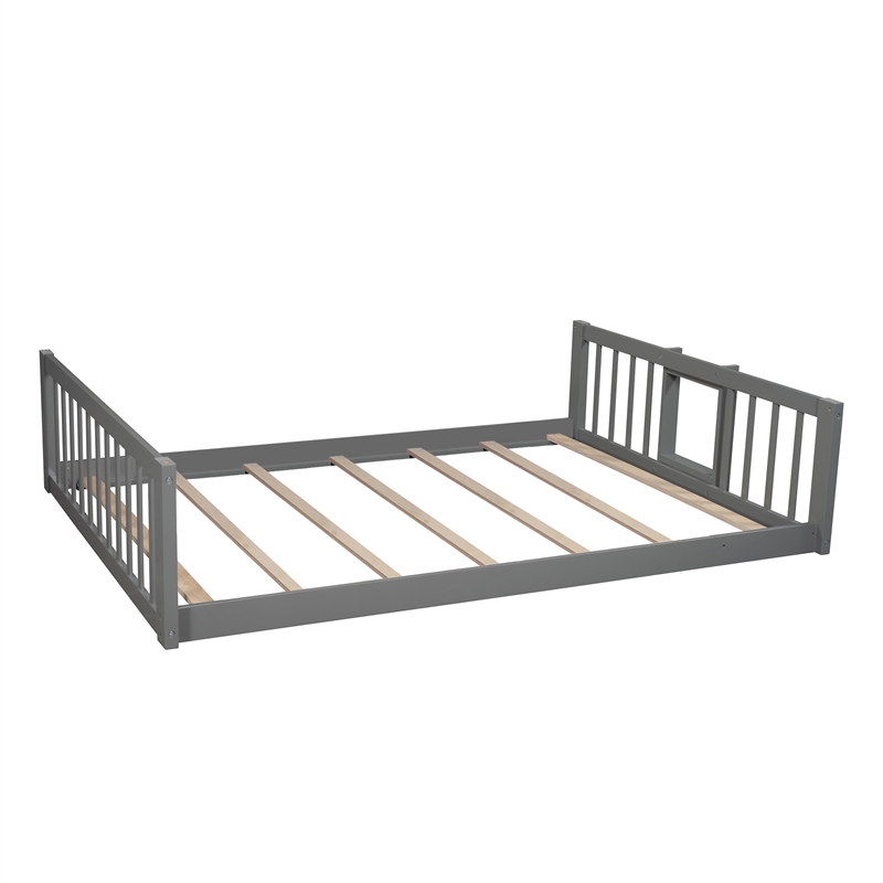 CRO Decor Full-Over-Full-Over-Full Triple Bed with Built-in Ladder and Slide