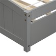 CRO Decor Wood Twin size Platform Bed with Trundle (Gray)