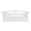 CRO Decor Full Size Daybed with Twin Size Trundle Wood Slat Support (White)