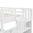 CRO Decor Stairway Twin-Over-Full Bunk Bed with Twin Trundle Storage (White)