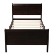 CRO Decor Wood Platform Bed Twin Bed Frame Sleigh Bed with Headboard Footboard
