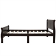 CRO Decor Wood Platform Bed Twin Bed Frame Sleigh Bed with Headboard Footboard
