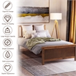 CRO Decor Twin Size Wood Platform Bed with Headboard Footboard (Walnut)