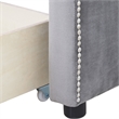 CRO Decor Twin Size Upholstered daybed with Drawers Wood Slat Support (Gray)