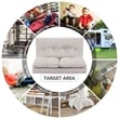 CRO Decor Adjustable Fabric Folding Chaise Lounge Sofa Floor Couch and Sofa
