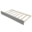 CRO Decor Wood Twin size Platform Bed with Trundle (Gray)