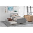 CRO Decor Wood Twin size Platform Bed with Trundle (Gray)