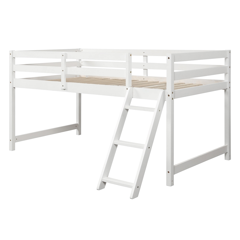 CRO Decor Wood Twin Over Full Bunk Bed (White)