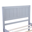 CRO Decor Wood Platform Bed Twin size Platform Bed with Headboard (Gray)