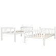 CRO Decor Wood Twin Over Twin Bunk Bed with Ladder (White)