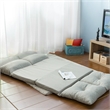CRO Decor Fabric Folding Chaise Lounge Floor Sofa (Gray)