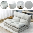 CRO Decor Fabric Folding Chaise Lounge Floor Sofa (Gray)