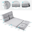 CRO Decor Fabric Folding Chaise Lounge Floor Sofa (Gray)
