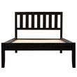 CRO Decor Wood Platform Bed with Headboard/Wood Slat Support Twin (Espresso)