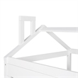 CRO Decor Twin Size House Bed Wood Bed with Two Drawers ( White )