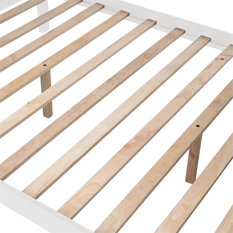 CRO Decor Stairway Twin-Over-Full Bunk Bed with Drawer Storage and Guard Rail