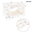 CRO Decor Full Over Full Bunk Bed with Shelves and 6 Storage Drawers (White)