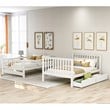 CRO Decor Full Over Full Bunk Bed with Shelves and 6 Storage Drawers (White)