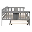 CRO Decor Full size Daybed with Twin size Trundle Wood Slat Support (Gray)