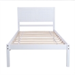 CRO Decor Wood Platform Bed Twin size Platform Bed with Headboard (White)
