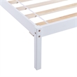 CRO Decor Wood Platform Bed Twin size Platform Bed with Headboard (White)