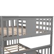 CRO Decor Full over Full Bunk Bed with Twin Size Trundle and Ladder - Gray