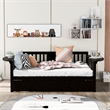CRO Decor Full size Daybed with Twin size Trundle Wood Slat Support (Espresso)