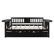 CRO Decor Full size Daybed with Twin size Trundle Wood Slat Support (Espresso)