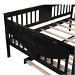 CRO Decor Full size Daybed with Twin size Trundle Wood Slat Support (Espresso)