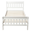 CRO Decor Wood Platform Bed Twin Bed Frame Panel Bed Mattress Sleigh Bed