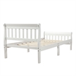CRO Decor Wood Platform Bed Twin Bed Frame Panel Bed Mattress Sleigh Bed