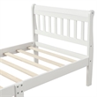 CRO Decor Wood Platform Bed Twin Bed Frame Panel Bed Mattress Sleigh Bed