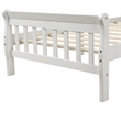 CRO Decor Wood Platform Bed Twin Bed Frame Panel Bed Mattress Sleigh Bed
