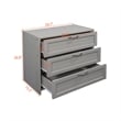CRO Decor Low Twin Size Loft Bed with Cabinets Shelves and Slide - Gray