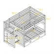 CRO Decor Full over Full Bunk Bed with Twin Size Trundle (White)
