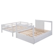 CRO Decor Full over Full Bunk Bed with Twin Size Trundle (White)