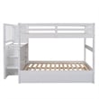 CRO Decor Full over Full Bunk Bed with Twin Size Trundle (White)