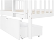 CRO Decor Full over Full Bunk Bed with Drawers and Ladder (White)
