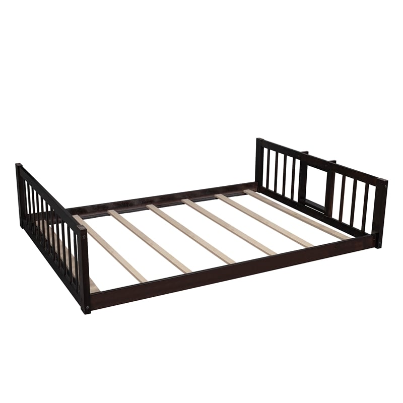 CRO Decor Full-Over-Full-Over-Full Triple Bed with Built-in Ladder and Slide