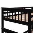 CRO Decor Stairway Twin-Over-Full Bunk Bed with  Trundle Storage and Guard Rail