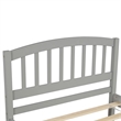 CRO Decor Twin size Platform Bed Wood Bed Frame with Trundle (Gray)