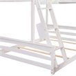 CRO Decor Twin over Full Bunk Bed with Twin Size Loft Bed with Desk (White)