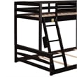 CRO Decor Twin over Full Bunk Bed with Twin Size Loft Bed with Desk (Espresso)