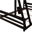 CRO Decor Twin over Full Bunk Bed with Twin Size Loft Bed with Desk (Espresso)