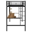 CRO Decor Loft Bed with Desk and Shelf Space Saving Design-Twin (Black)