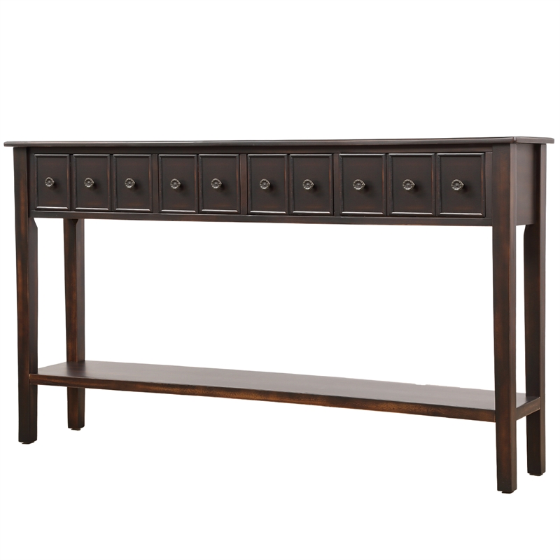 CRO Decor Rustic Entryway Console Table 60