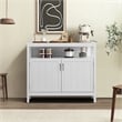 CRO Decor Kitchen Storage Sideboard and Buffet Server Cabinet (White)